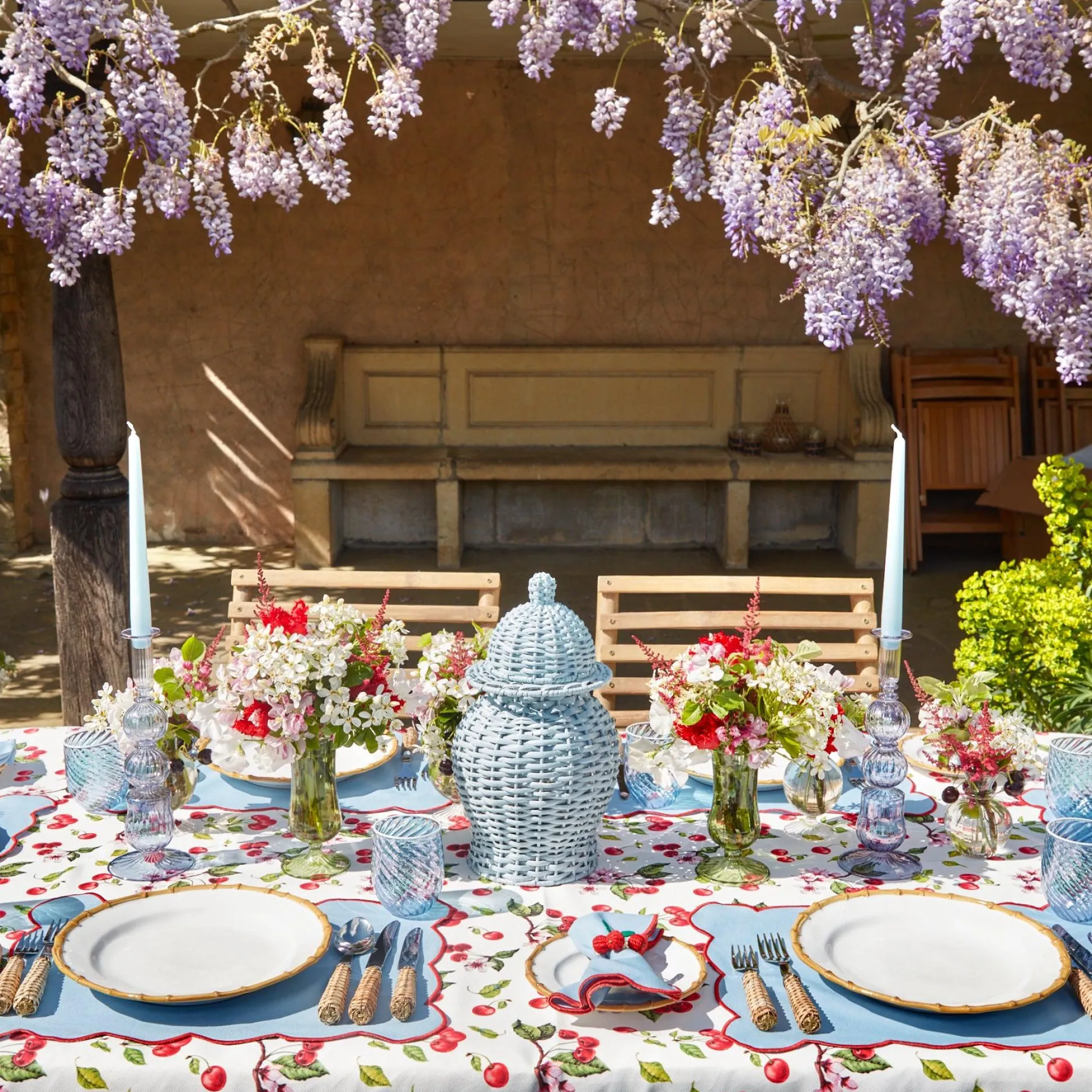 Raffia Cherry Napkin Holders (Set Of 4)