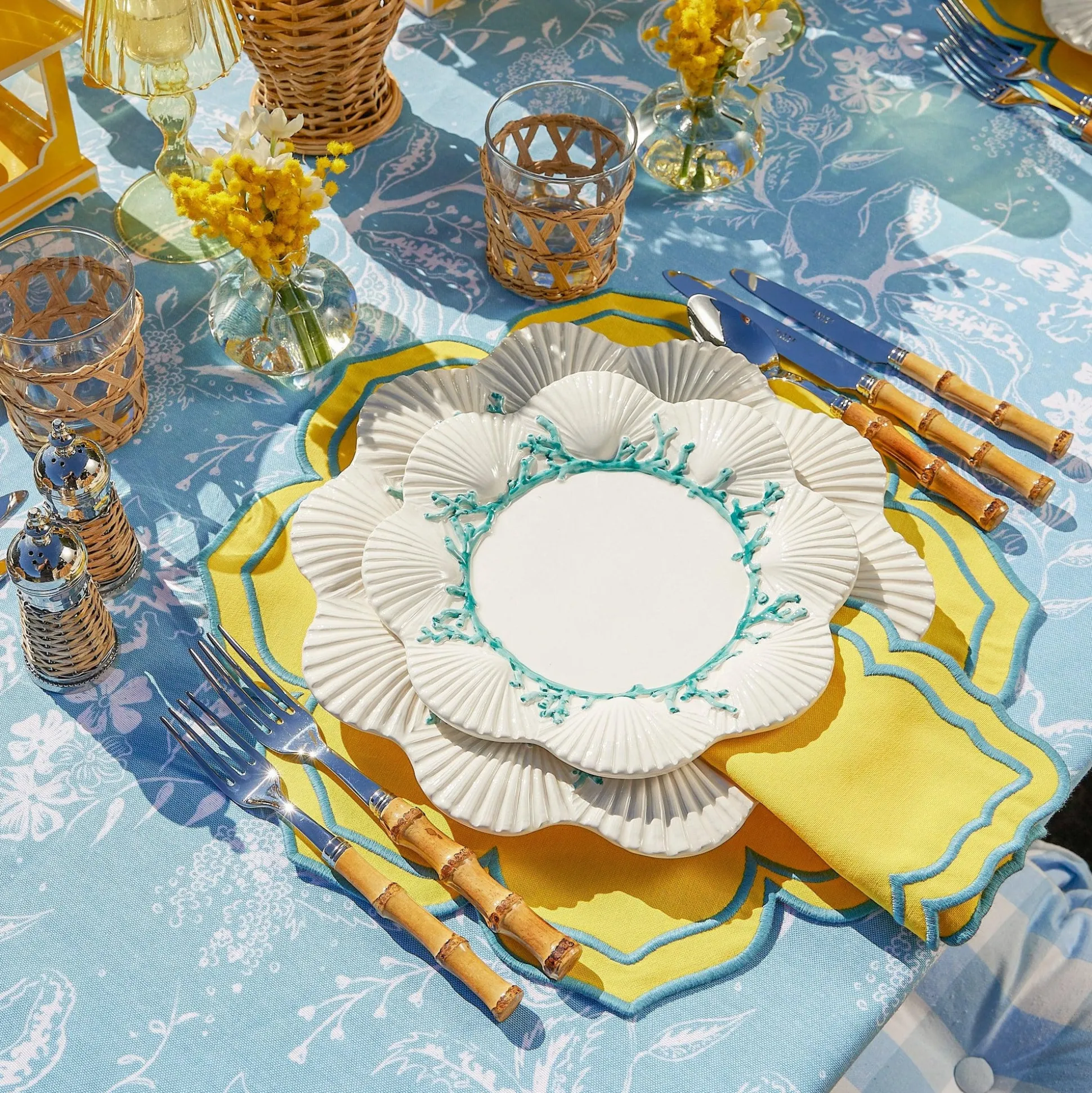 Raffia Water Glasses & Jug Set