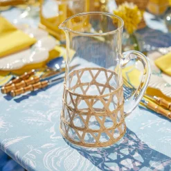 Raffia Water Glasses & Jug Set