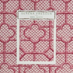 Raspberry Pink Bamboo Trellis Fabric