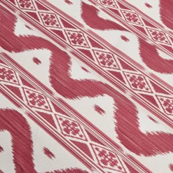 Raspberry Pink Ikat Stripe Fabric