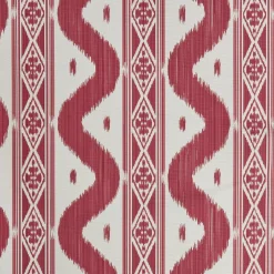 Raspberry Pink Ikat Stripe Fabric