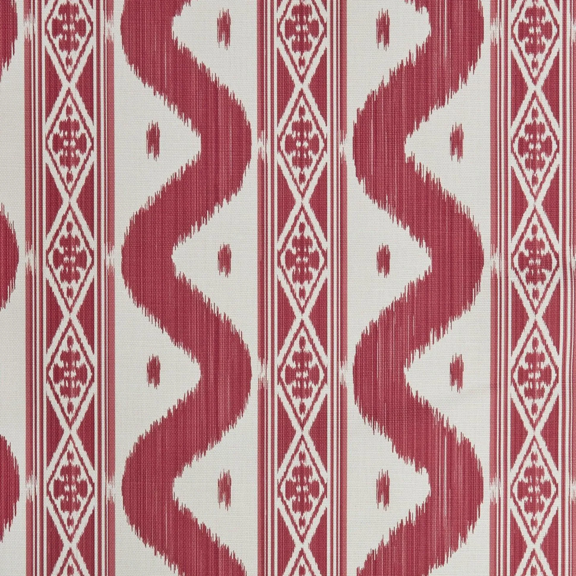 Raspberry Pink Ikat Stripe Fabric