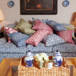 Raspberry Pink Ikat Stripe Fabric