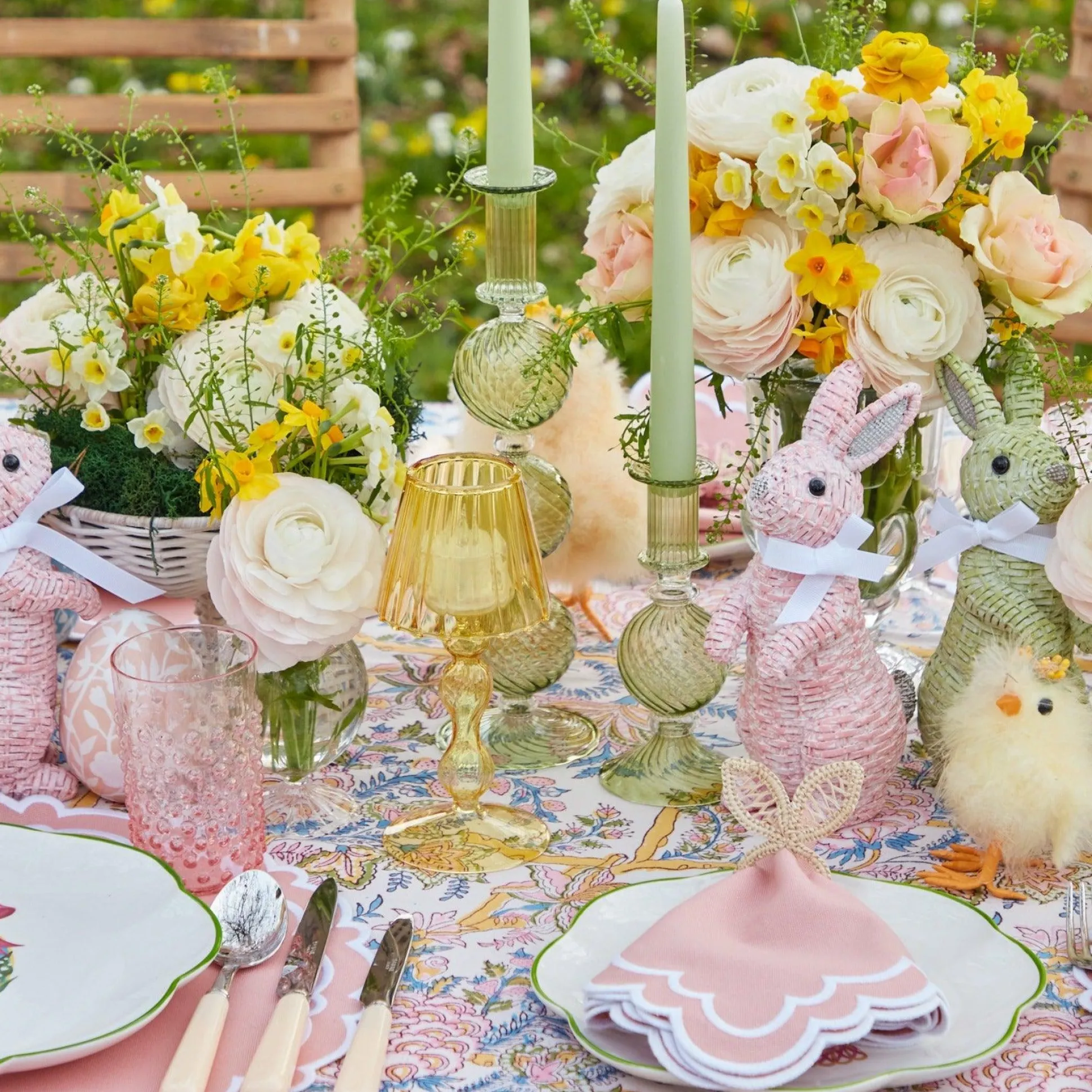 Rattan Bunny Napkin Rings (Set Of 4)