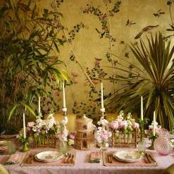 Rose Hobnail Jug With Emerald Handle