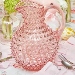 Rose Pink Hobnail Jug