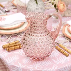 Rose Pink Hobnail Jug