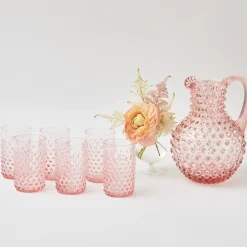 Rose Pink Hobnail Jug