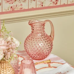 Rose Pink Hobnail Jug