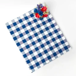 Royal Blue Gingham Tablecloth