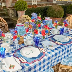 Royal Blue Gingham Tablecloth