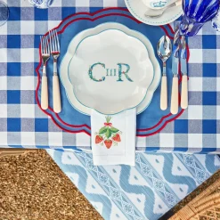 Royal Blue Gingham Tablecloth