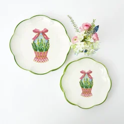 Scalloped Easter Dinner & Starter Plate (Set Of 8)