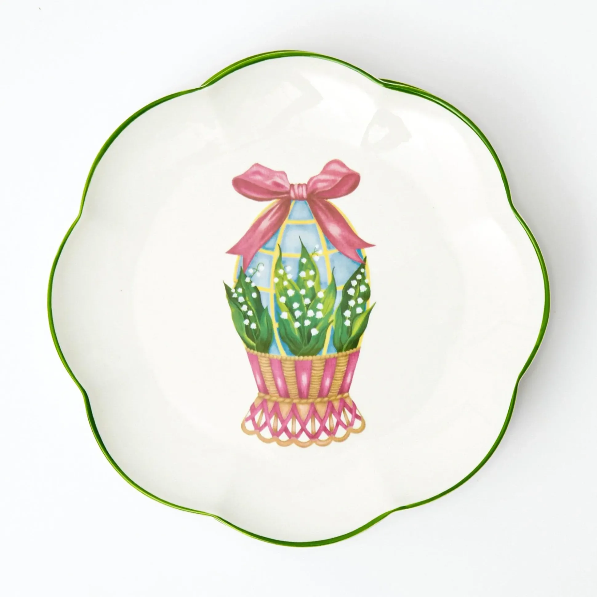 Scalloped Easter Dinner & Starter Plate (Set Of 8)