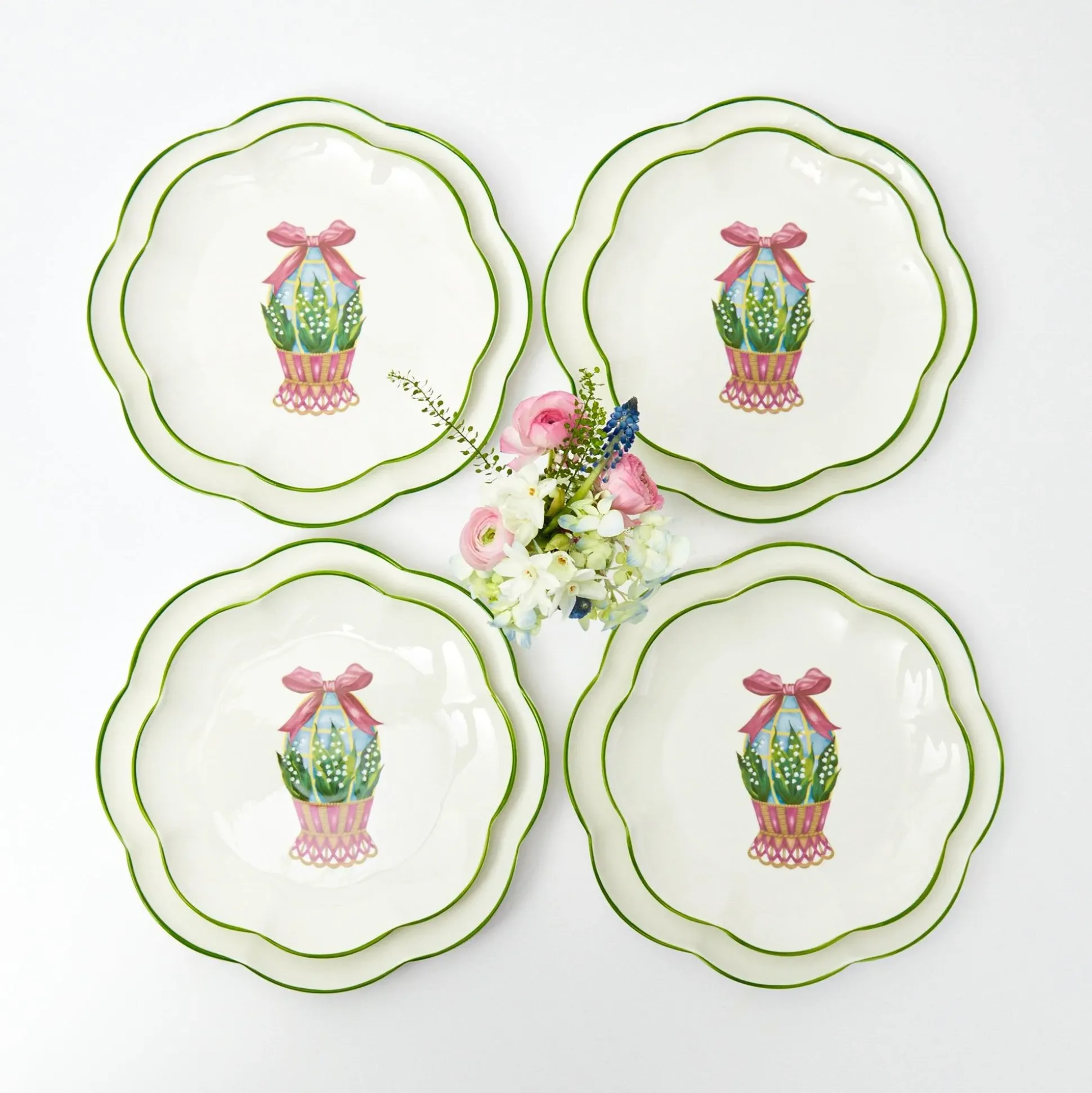 Scalloped Easter Dinner & Starter Plate (Set Of 8)