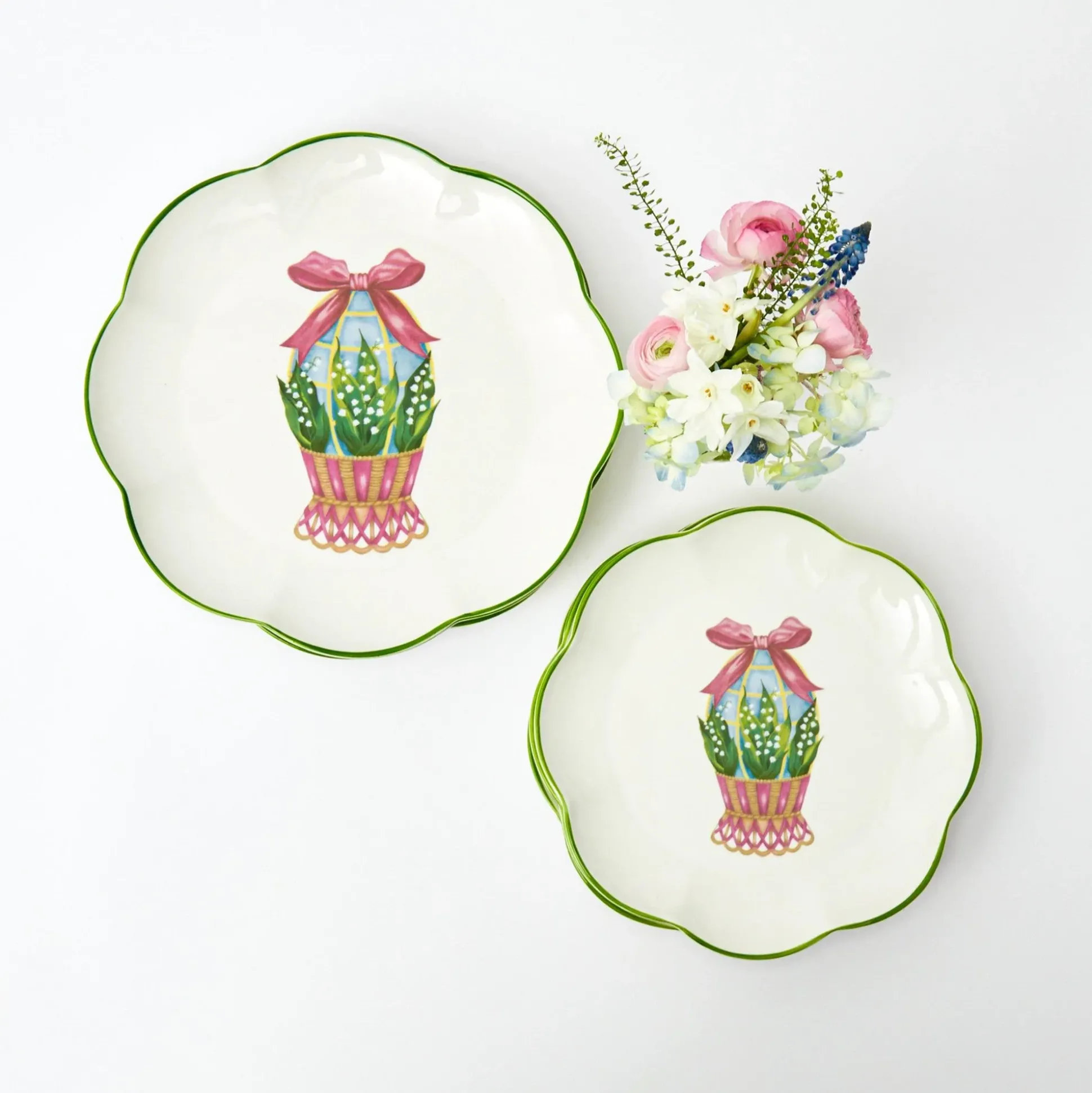 Scalloped Easter Dinner & Starter Plate (Set Of 8)