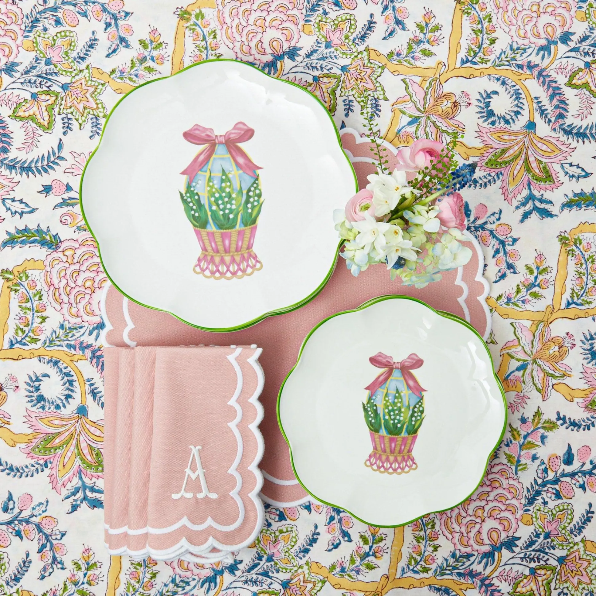Scalloped Easter Starter Plate
