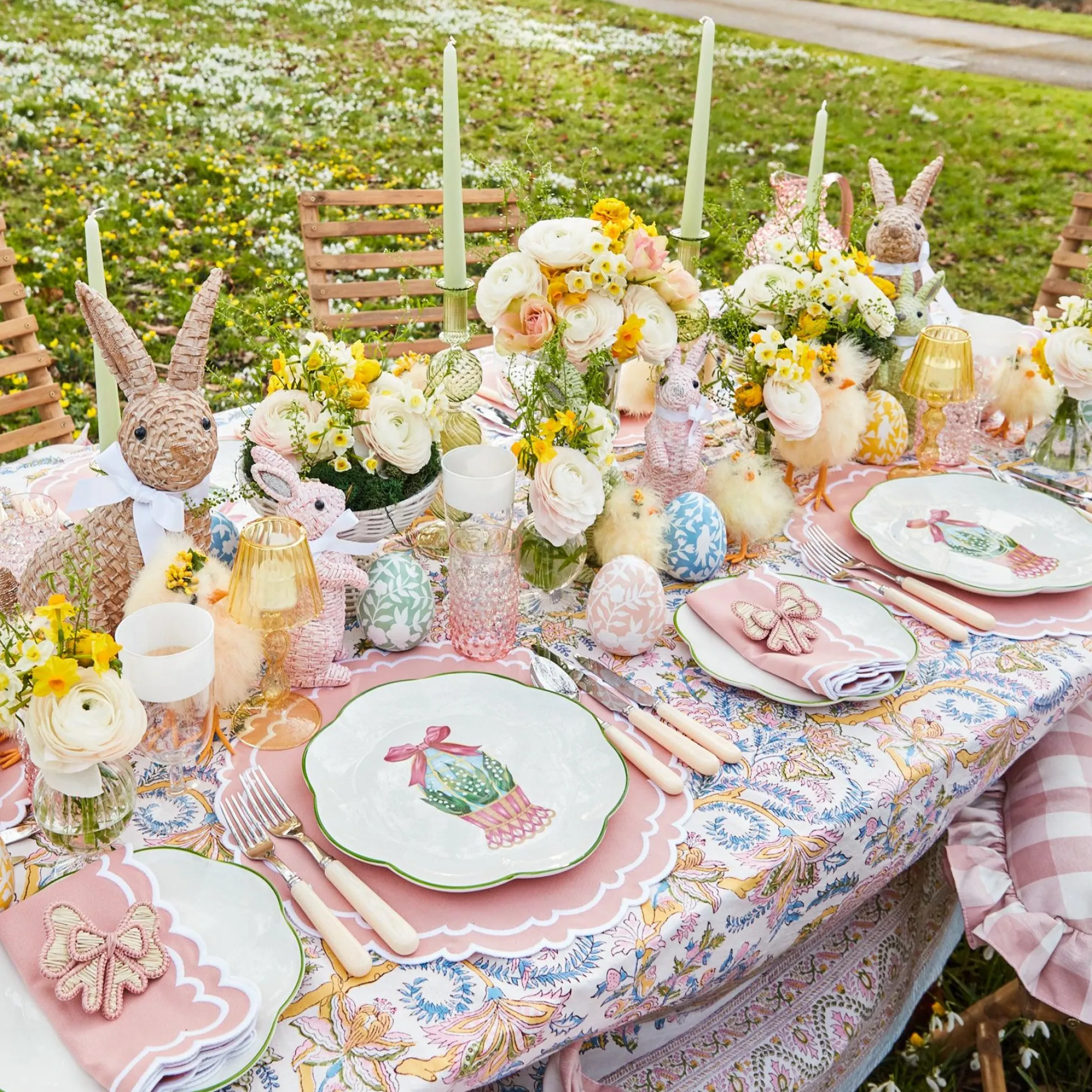 Scalloped Easter Starter Plates (Set Of 4)