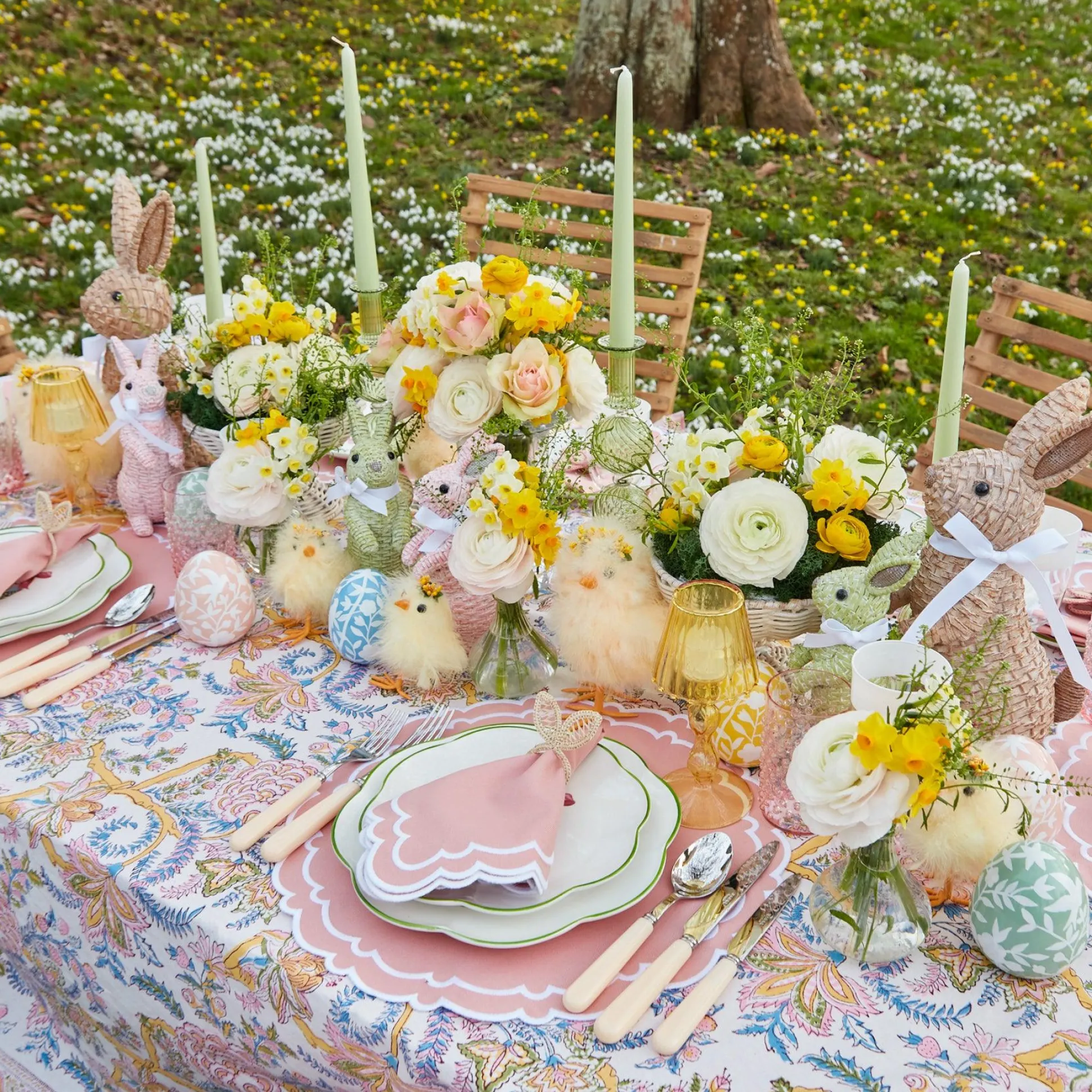 Scalloped Easter Starter Plates (Set Of 4)