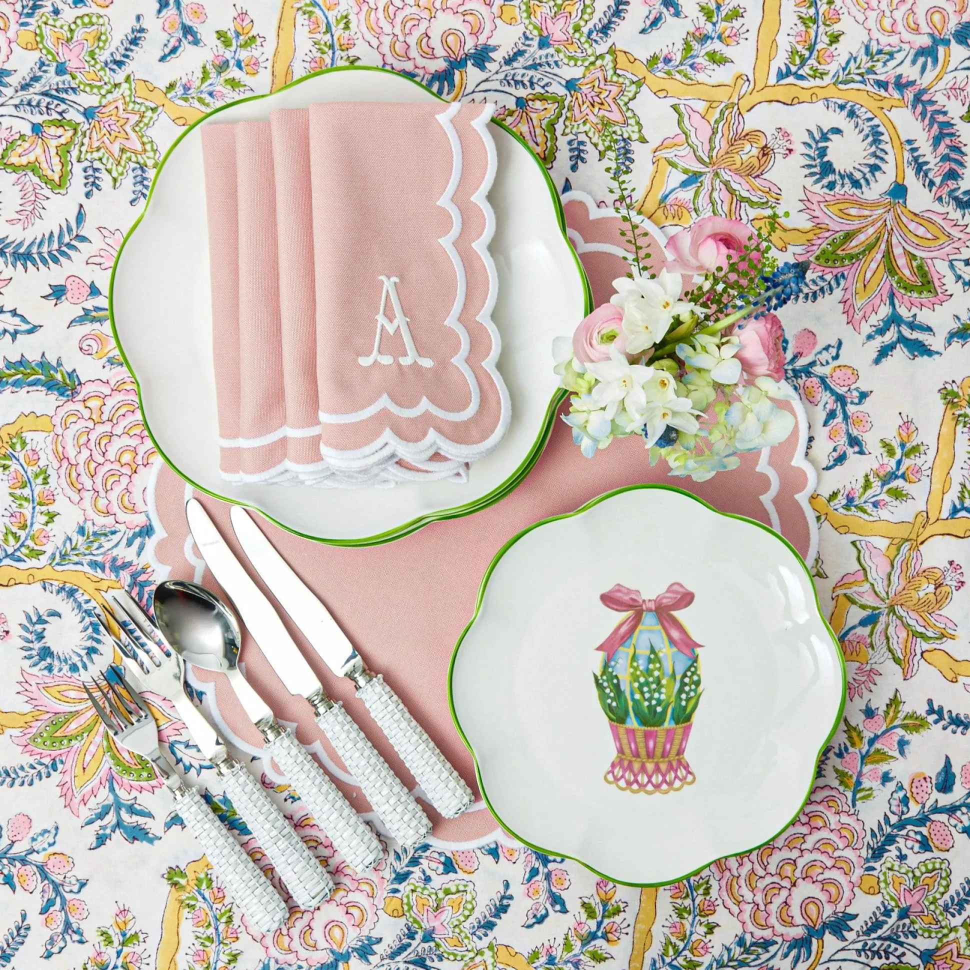 Scalloped Easter Starter Plates (Set Of 4)