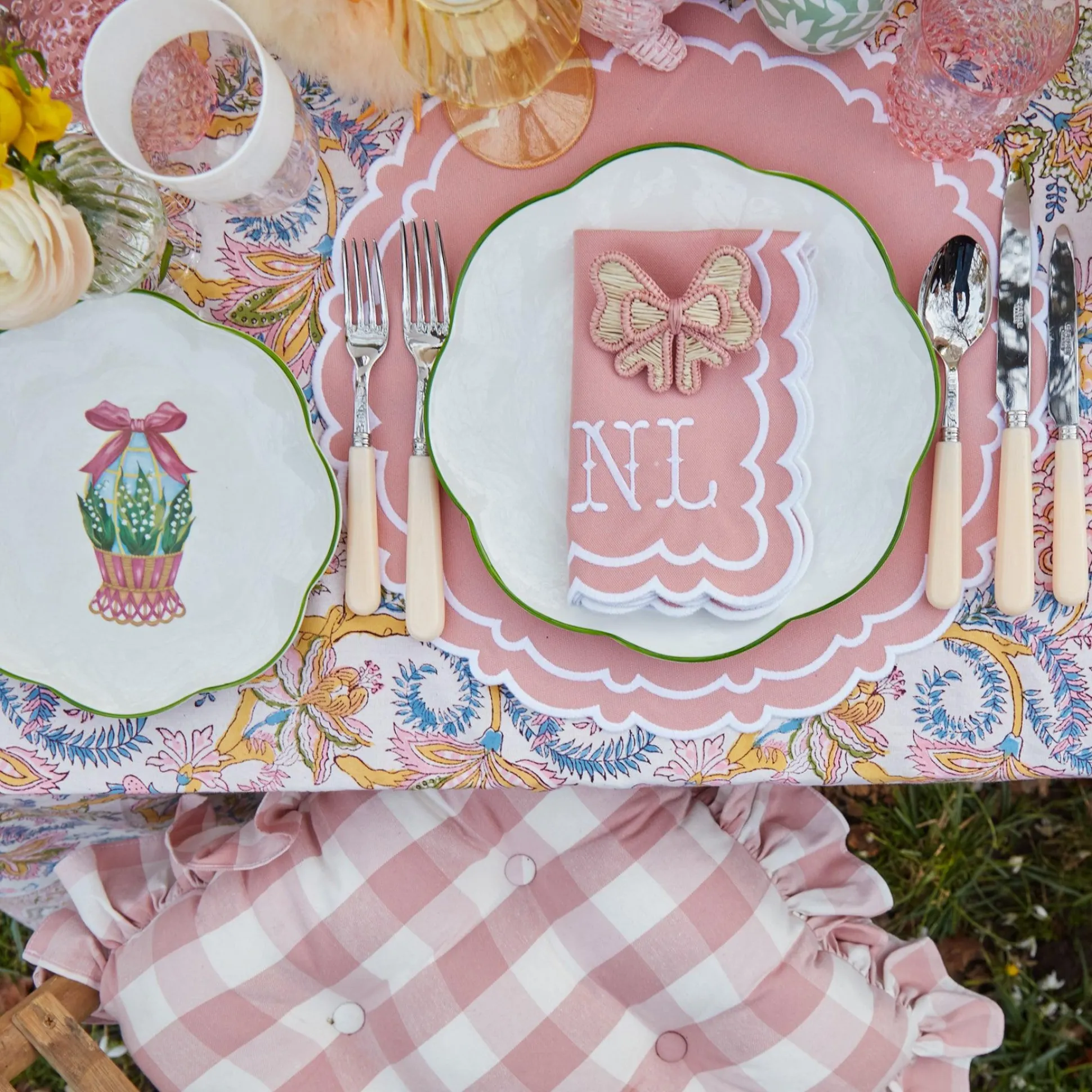 Scalloped Easter Starter Plates (Set Of 4)