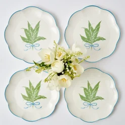Scalloped Lily Of The Valley Starter Plate (Set Of 4)