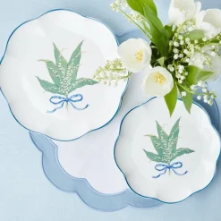 Scalloped Lily Of The Valley Starter Plate (Set Of 4)