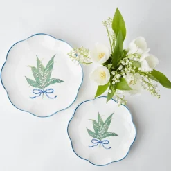 Scalloped Lily Of The Valley Starter Plate (Set Of 4)