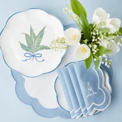 Scalloped Lily Of The Valley Dinner Plate (Set Of 4)