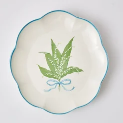 Scalloped Lily Of The Valley Dinner Plate (Set Of 4)