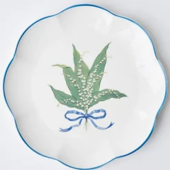 Scalloped Lily Of The Valley Dinner Plate (Set Of 4)