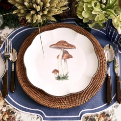 Scalloped Mushroom Dinner Plate (Set Of 4)