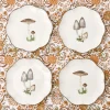 Scalloped Mushroom Starter Plates (Set Of 4)