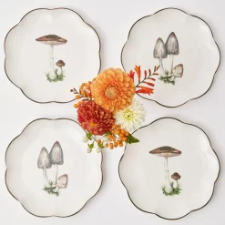 Scalloped Mushroom Starter Plate (Grey)