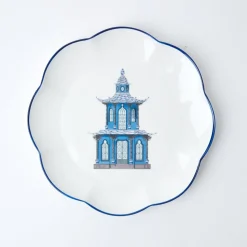 Scalloped Pagoda Dinner Plate
