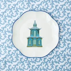 Scalloped Pagoda Dinner Plate