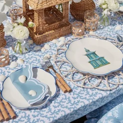 Scalloped Pagoda Dinner Plate