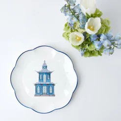 Scalloped Pagoda Dinner Plate