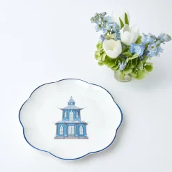 Scalloped Pagoda Dinner Plate