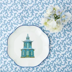 Scalloped Pagoda Dinner Plate