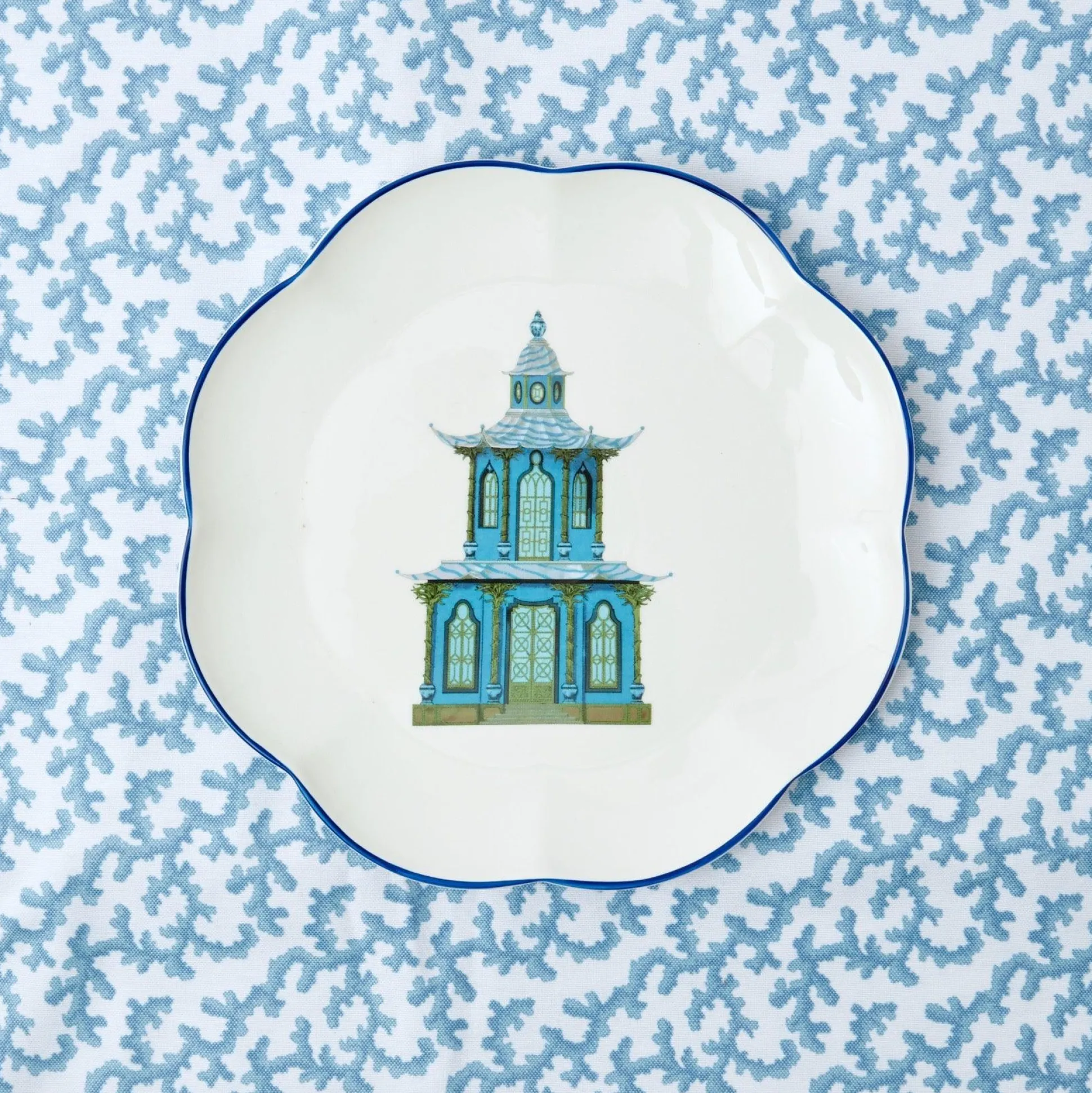 Scalloped Pagoda Dinner Plate (Set Of 4)