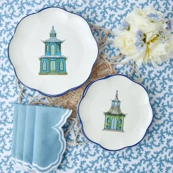 Scalloped Pagoda Starter Plate (Set Of 4)