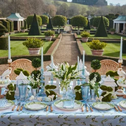 Serena Applique Blue Napkins (Set Of 4)