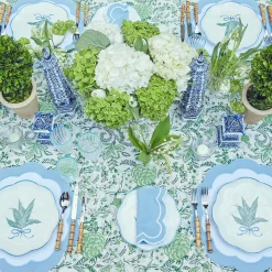 Serena Applique Blue Placemats (Set Of 4)