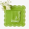 Serena Applique Green Napkins (Set Of 4)