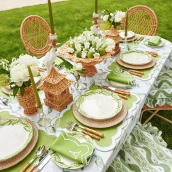 Serena Applique Green Placemats & Napkins (Set Of 4)