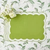 Serena Applique Green Placemats (Set Of 4)
