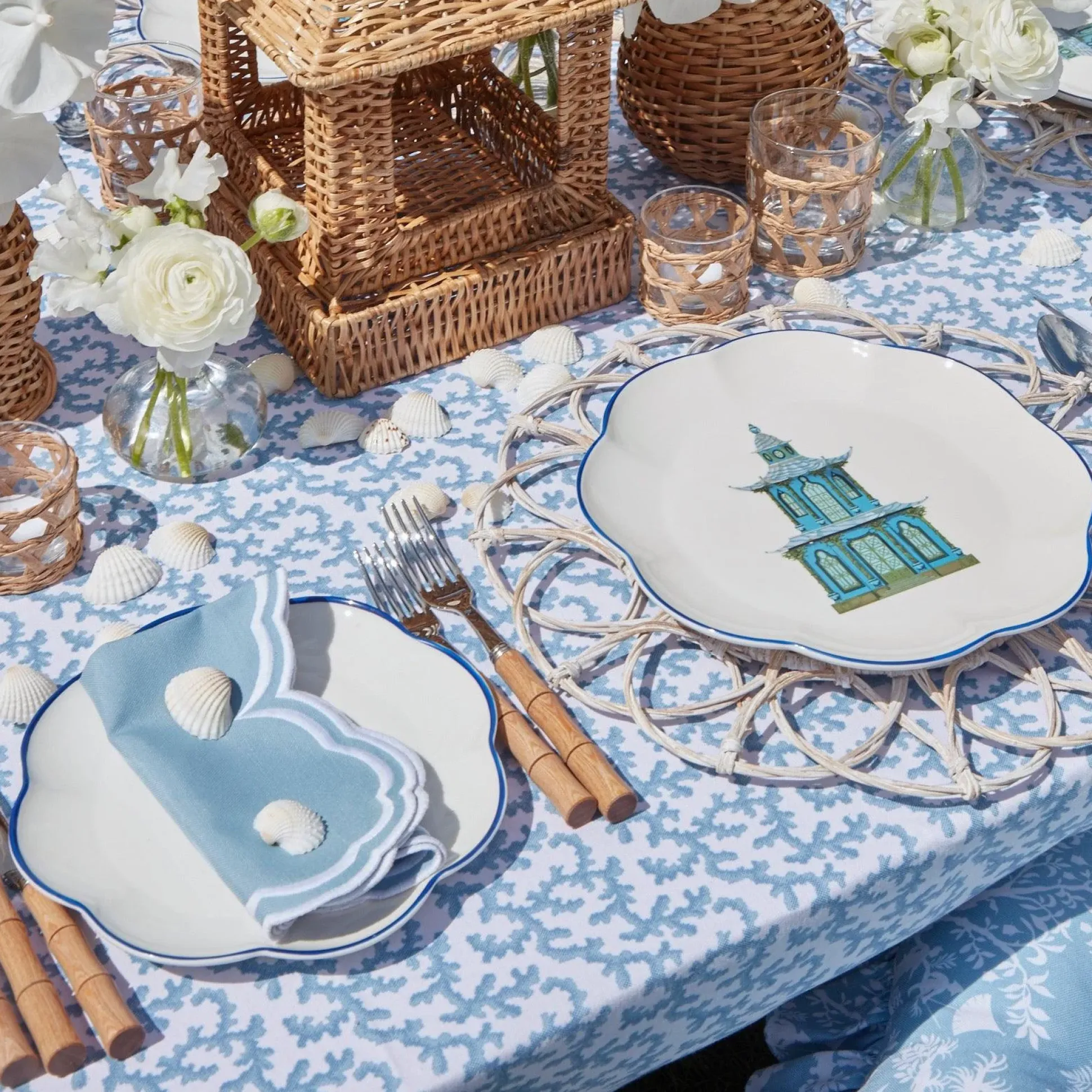 Serena Cornflower Blue Napkins (Set Of 4)