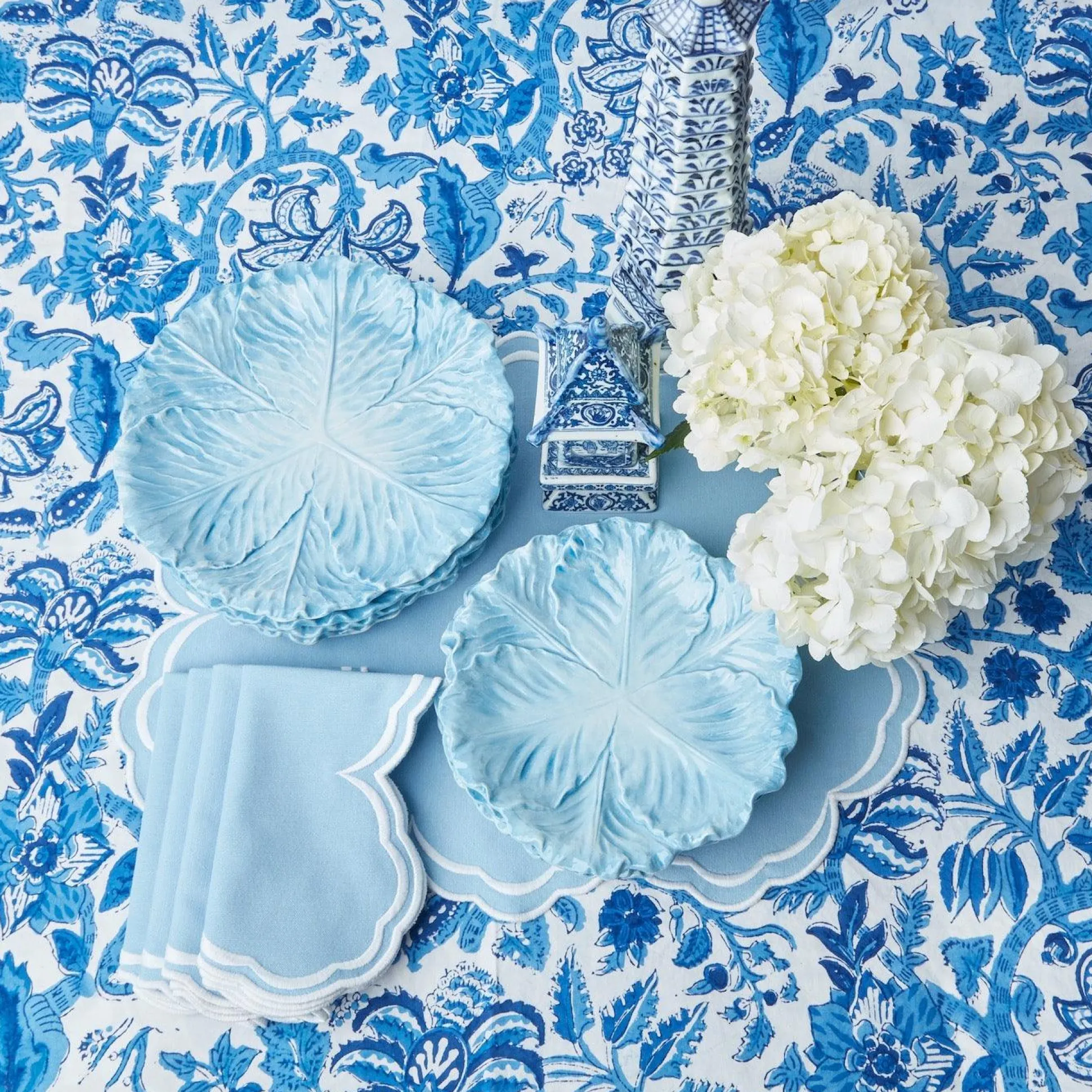 Serena Cornflower Blue Napkins (Set Of 4)